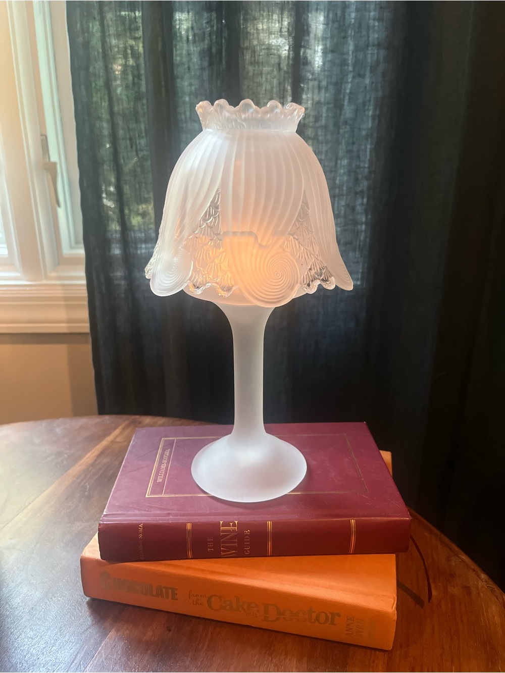 Partylite Clairmont Frosted Glass Fairy Lamp